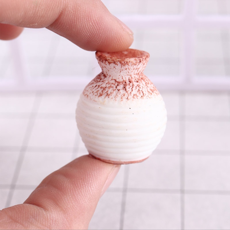 Mô hình trang trí kiểu lọ hoa nhỏ bằng nhựa resin đáng yêu dành cho tiểu cảnh sân vườn bàn làm việc quà tặng trẻ em