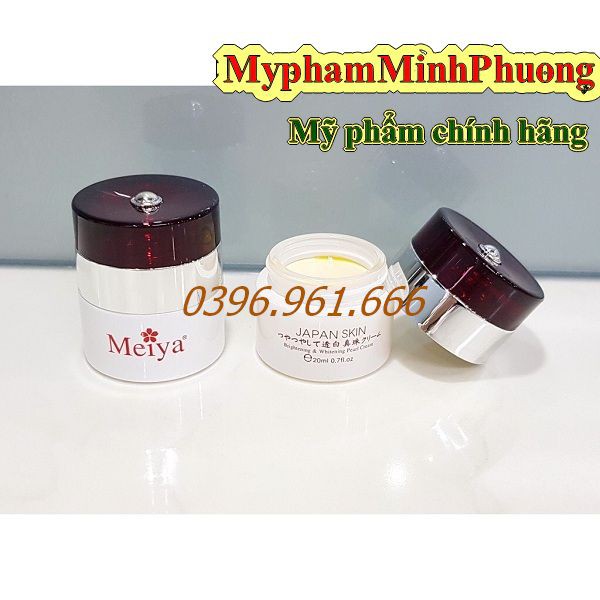 Mỹ phẩm làm mờ nám Meiya trắng 6in1, chuyên làm mờ nám tàn nhang và dưỡng trắng da Nhật bản.