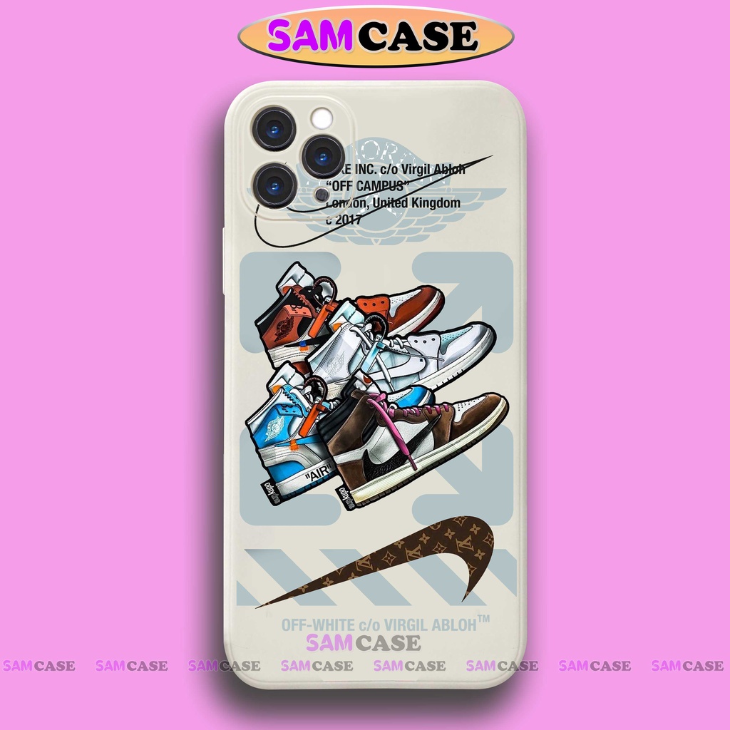 Ốp lưng điện thoại iPhone Nike cạnh viền vuông silicon dẻo bảo vệ camera ip 6/6s/7/8/X/XS/XR/11/12/13/14 Pro Plus Max
