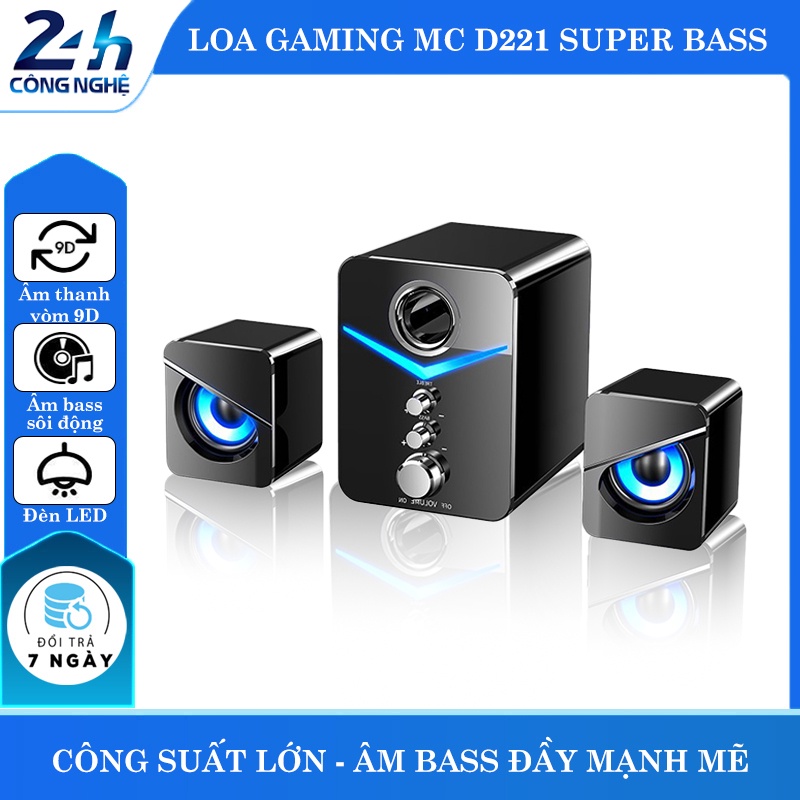 Bộ 3 Loa Vi Tính PC MC Cao Cấp 2.1 - Loa vi tính Âm Bass Echo Hay - K1242