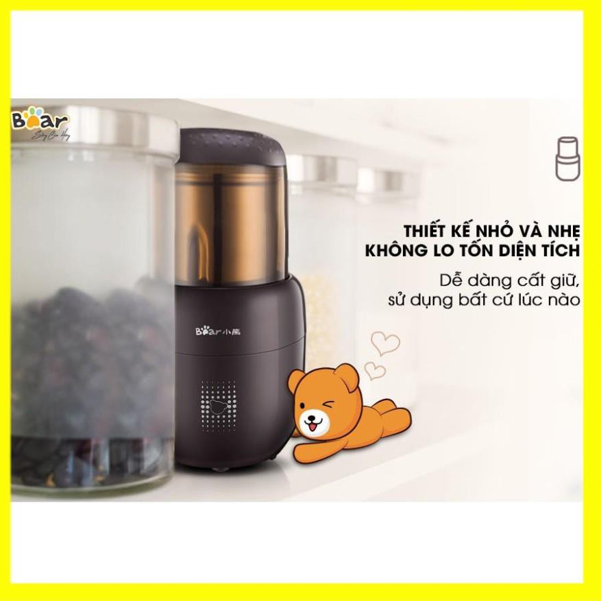 Máy Xay Bột Mịn Khô, Bột Nước Mini Đa Năng, Máy Xay Hạt Cà Phê - Tiêu - Hạt Ngũ Cốc BEAR (Bản Quốc tế)_Bảo Hành 1 năm