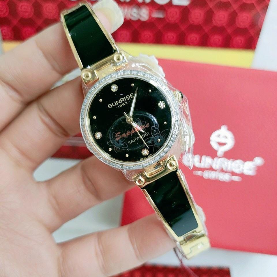 Đồng hồ nữ SUNRISE 9991Aa, Vành Đá sang trọng,full hộp thẻ chính hãng, Kính Sapphire chống xước chống nước tốt