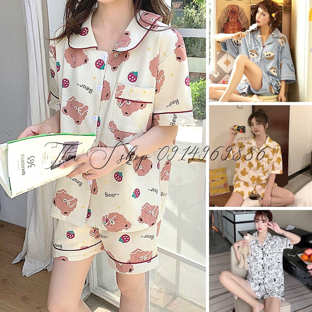 [ Mã FAMANU93 giảm 10% đơn 0đ ] Set Đồ ngủ nữ Pijama dễ thương THUS, Bộ mặc nhà nữ Kate Thái họa tiết cute SB1E01