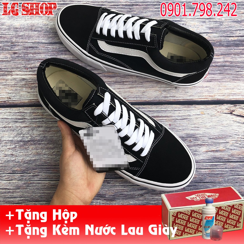 [Freeship] Giày Thể Thao Vans Old skool Đen Trắng Mũi Gót nỉ (Ghi) [Ảnh Thật] | BigBuy360 - bigbuy360.vn