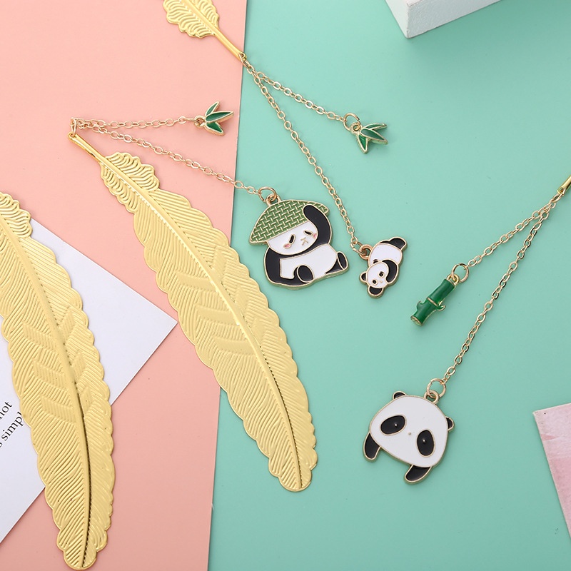 1 Thẻ Đánh Dấu Trang Sách Hình Gấu Trúc Dễ Thương