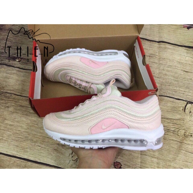 Ảnh thật - Giày Air Max 97 hồng da rắn