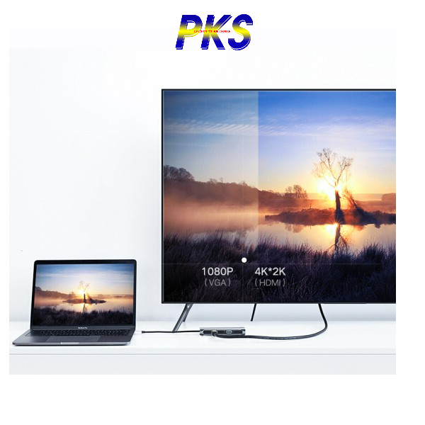 Cáp chuyển USB Type C sang USB 3.0, HDMI, VGA Ugreen 50319 hỗ trợ sạc