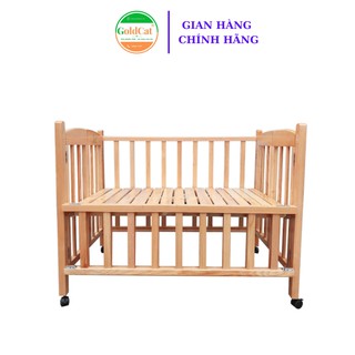 Cũi giường cho bé Goldcat chất liệu gỗ Sồi, bảo hành 3 năm.