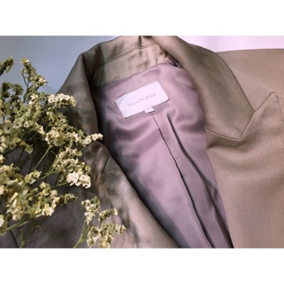 Vest blazer 1 nút vàng túi gập