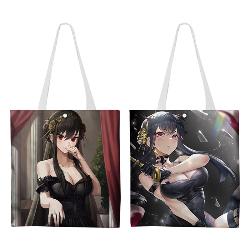Túi Xách Canvas Cỡ Lớn Họa Tiết Anime Spyxfamily