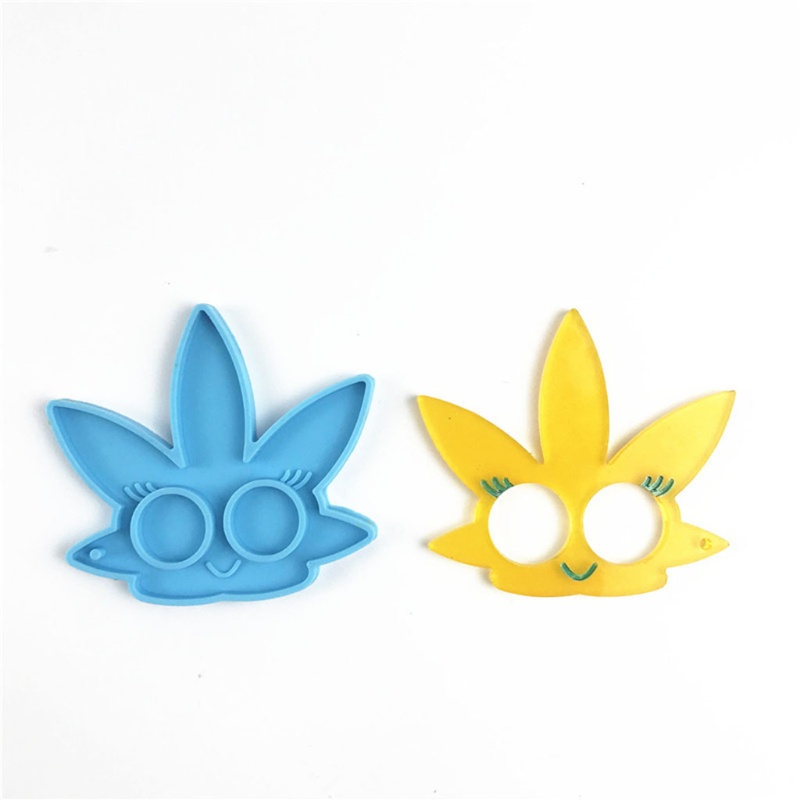 Khuôn Silicone Làm Móc Khóa Hình Chiếc Lá DIY