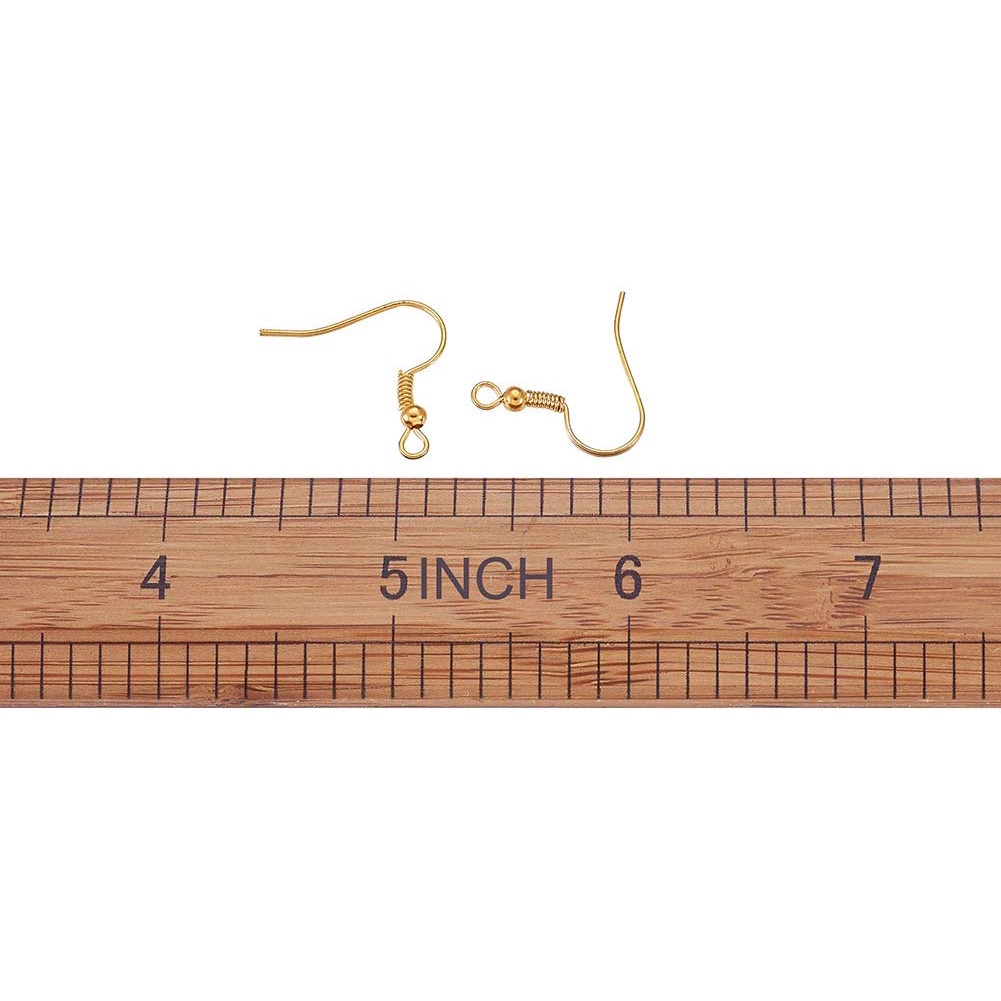 50pcs Golden Iron French Earring Hooks Earwire