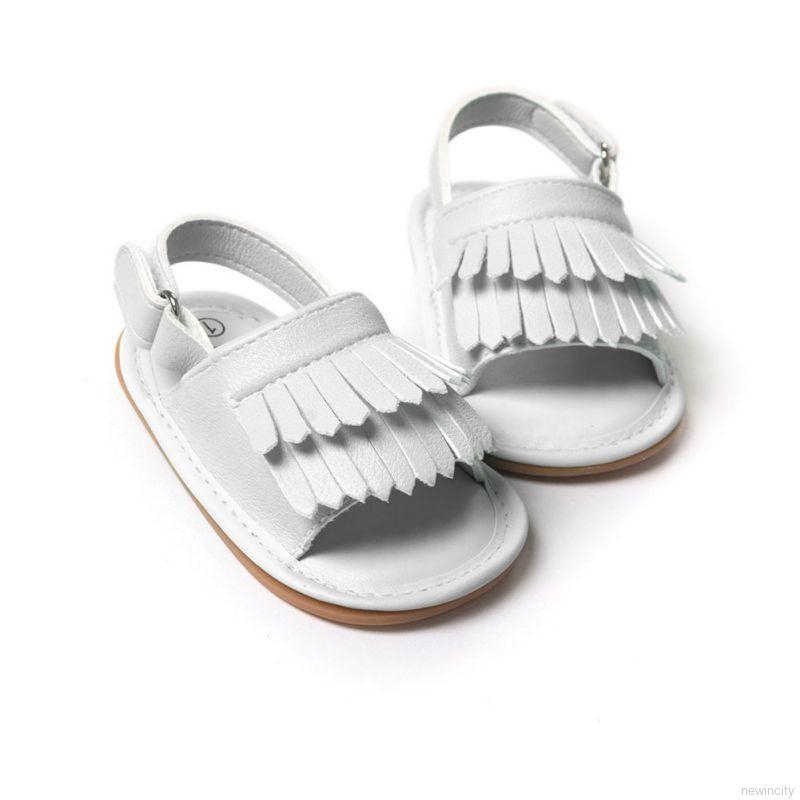 Sandal da PU phối tua rua cho bé