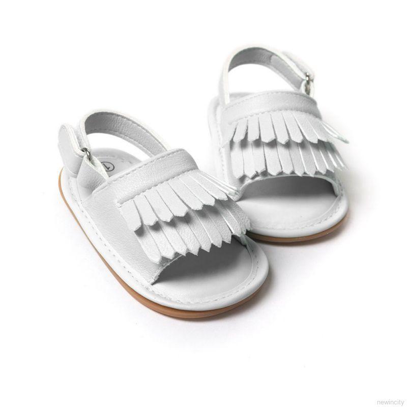 Sandal da PU phối tua rua cho bé