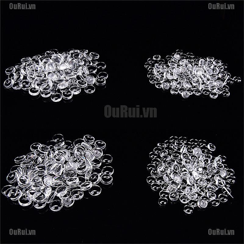 Bộ 100 Hạt Xỏ Trong Suốt Kích Thước 6mm Dùng Làm Trang Sức