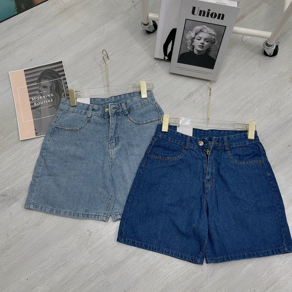 Quần đùi jean basic cực xinhh năng động, dễ phối đồ - Hàng có sẵn - Xưởng may Lộc Vân - V43