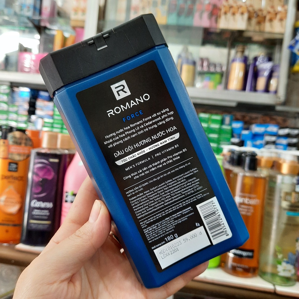 Dầu Gội Cao Cấp Cho Nam Romano Force (180g)