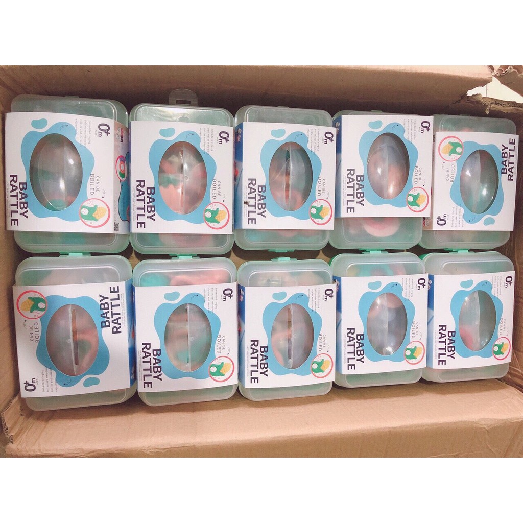 Hộp 10 đồ gặm nướu và lục lạc cho bé Jasmine Baby