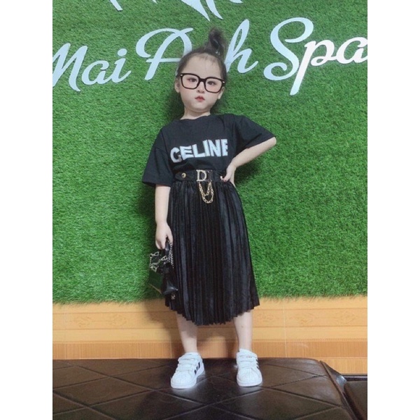 Chân váy dạ nhung cao cấp cho bé yêu 15-28kg