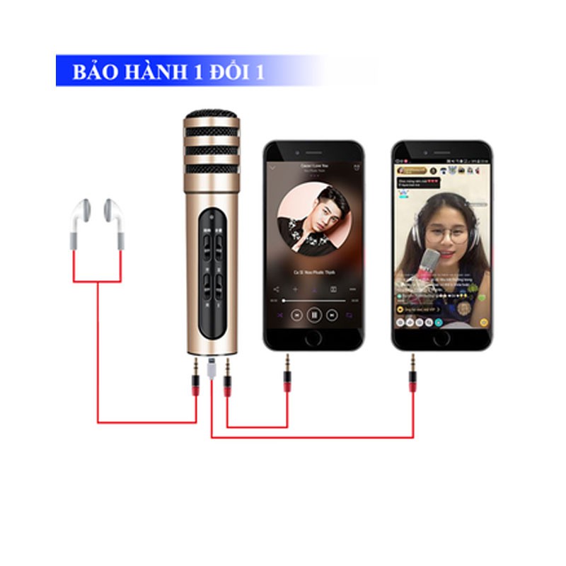 Mic thu âm C6 dùng để karaoke hoặc livestream hay thu âm