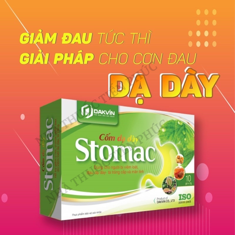 Cốm Dạ Dày Stomac - Giảm Ngay Khó Chịu Dạ Dày Sau 1 Gói Đầu Tiên Sử Dụng Hộp 10 gói
