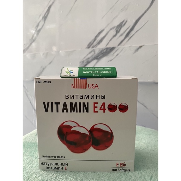 VITAMIN E4 ĐỎ VIÊN UỐNG ĐẸP DA