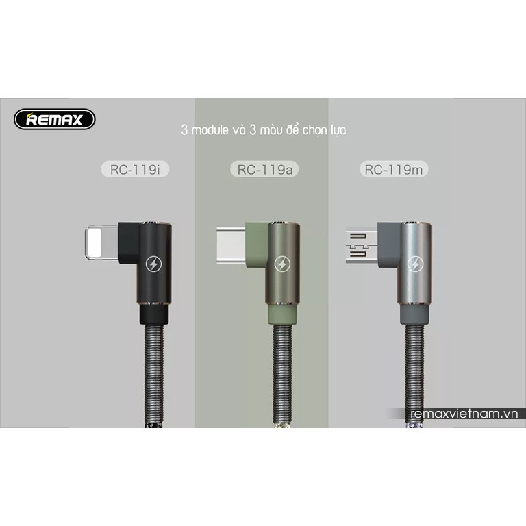 Dây cáp sạc nhanh đầu micro usb cho adroid xiaomi samsung remax rc-119m  2.4a dây vải quấn lò xo - quang phụ kiện