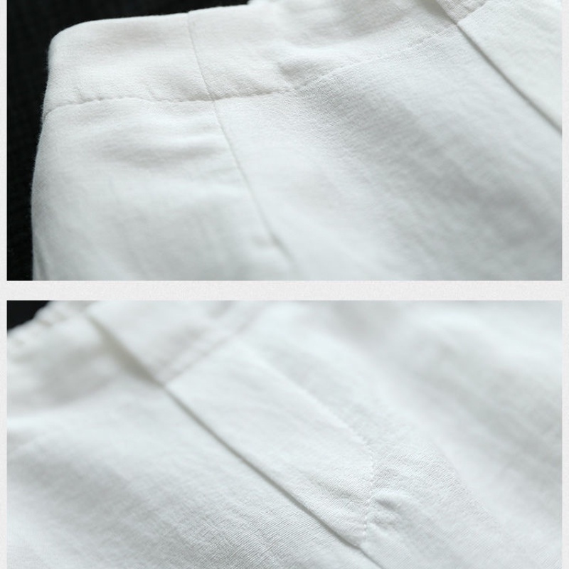 Quần Dài Lưng Cao Ống Rộng Vải Lanh Cotton Mỏng Thời Trang Cao Cấp Cho Nữ