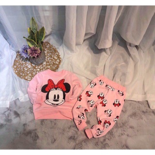 Bộ nỉ micky hồng