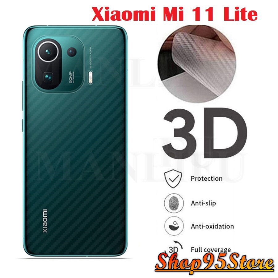 Dán carbon mặt lưng Xiaomi Mi 11 lite