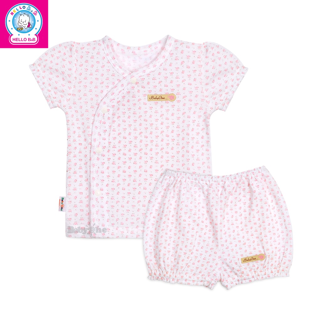 BỘ NGẮN BÉ GÁI TAY DÚN BN1465 (HỌA TIẾT NGẪU NHIÊN) - HELLO B&amp;B