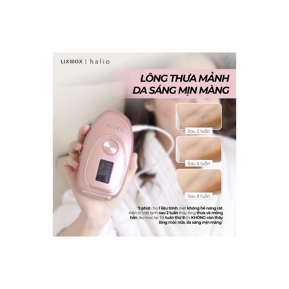Máy Triệt Lông Lạnh Cá Nhân Halio IPL Cooling Hair Removal Device - Hàng chính hãng - Bảo hành 12 tháng