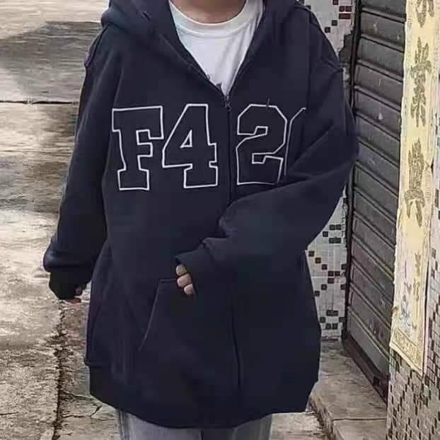 Áo khoác hoodie nữ form rộng có dây kéo cute hàn quốc unisex dài tay CaMa Store AN26 | BigBuy360 - bigbuy360.vn