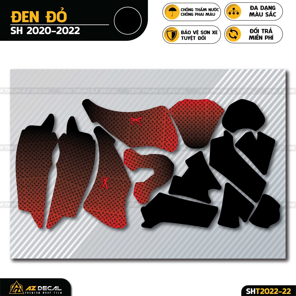 Tem Trùm SH Thiết Kế Louis Vuition | SHT-22 | Decal Dán Xe SH 2017 - 2019 - 2020 - 2021 - 2022 Đẹp Nhất
