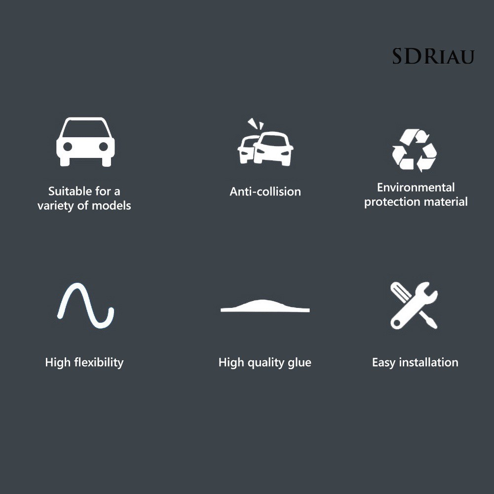 ★Ready★ 4Pcs Car Vehicle Door Edge Anti-Collision Anti-Scratch Guard Trim Strip Stickers