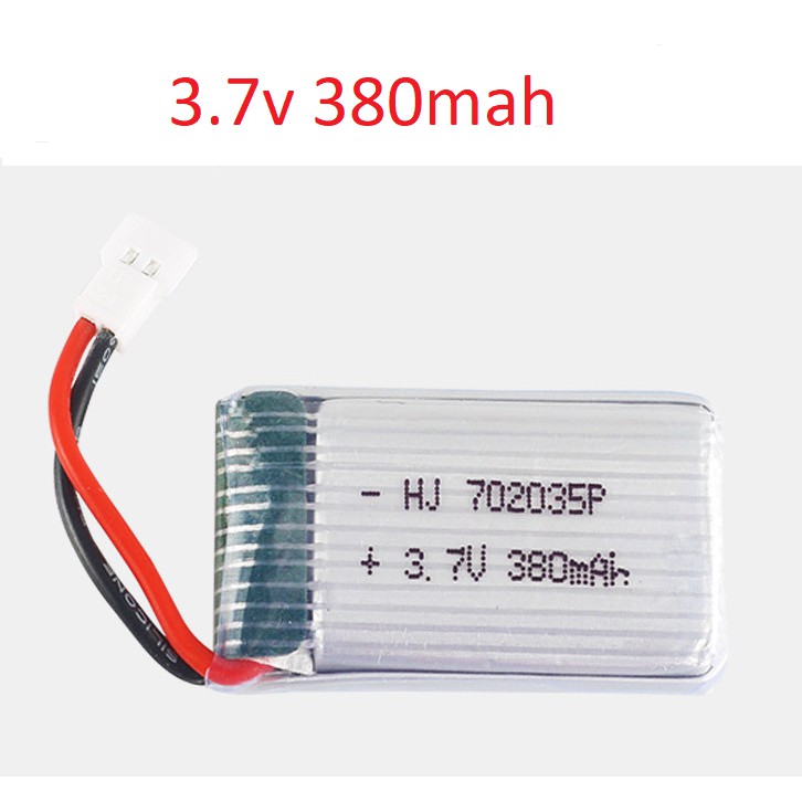 Pin 3.7v 380mah Pin sạc máy bay có mạch bảo vệ xả 25c giá si