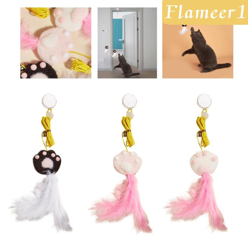 [Flameameer1] Đồ Chơi Lông Vũ Treo Trong Nhà Tương Tác Giữ Mèo