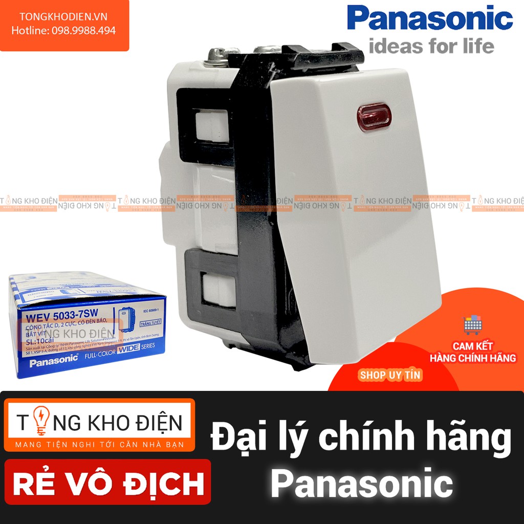 Hạt bình nóng lạnh 20A Panasonic, WEV5033-7SW [Dòng WIDE]