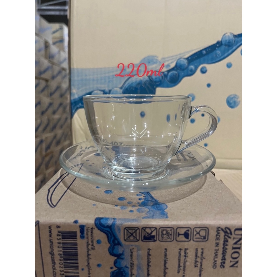 Cốc thủy tinh kèm đĩa kê hàng đẹp giá rẻ