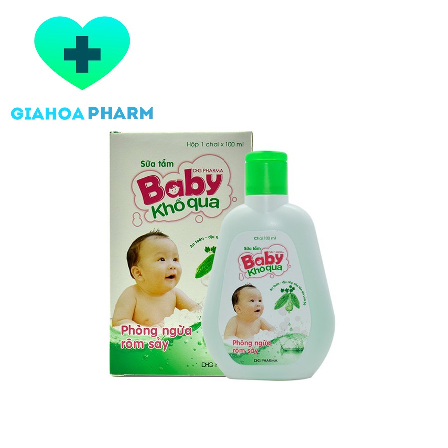 Sữa tắm Baby khổ qua 100ml (Dược Hậu Giang - DHG Pharma) - Ngăn rôm sảy, hăm tã, mát da, không kích ứng, an toàn cho bé