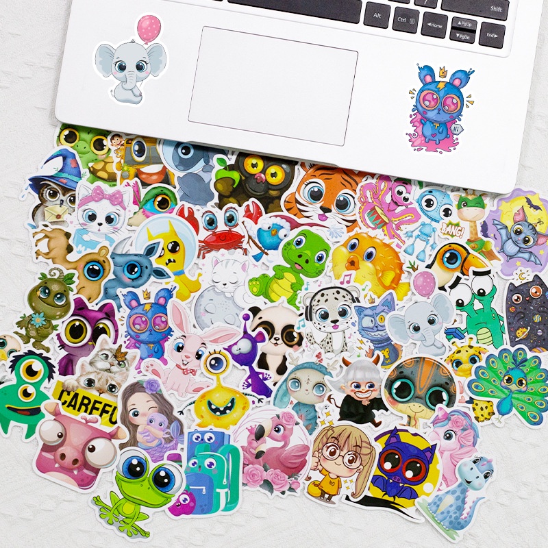 Sticker trang trí sổ SOSAMA set 50 sticker trang trí sổ họa tiết hoạt hình vui nhộn SS-001419