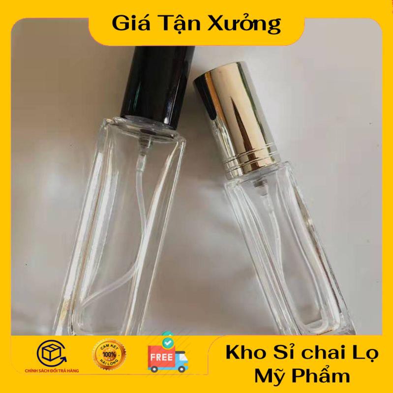 Lọ Chiết Nước Hoa ❤ TRÙM SỈ ❤ Chai lọ chiết nước hoa 5ml,10ml,20ml vuông đựng dầu thơm, phụ kiện du lịch