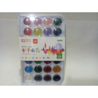 Màu Nước khô dạng nén  Màu Tặng Kèm 1 Cọ Nước