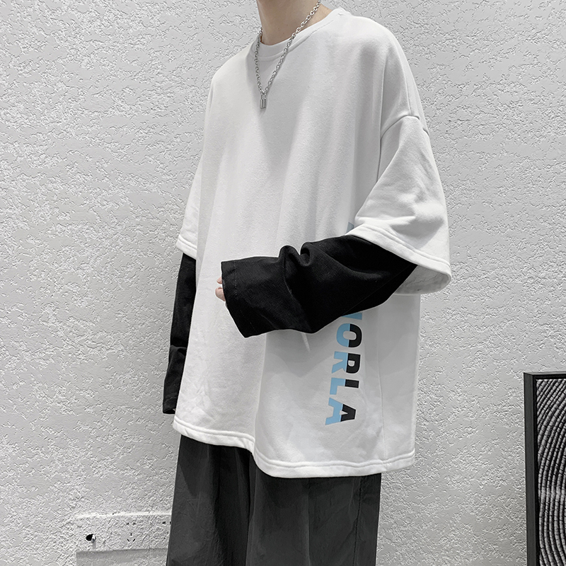 Áo thun tay dài giả hai lớp phong cách Hàn Quốc trẻ trung thời trang cho nam | BigBuy360 - bigbuy360.vn