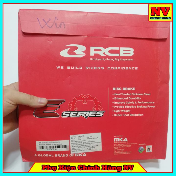 Đĩa Thắng Trước Chính Hãng RCB Winner Mẫu V1 256mm