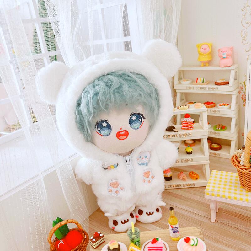 Outfit doll 20cm hình bộ gấu trắng, thỏ trắng, chó nâu