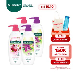 Bộ 4 Sữa tắm Palmolive Naturals chiết xuất 100% thiên nhiên 500g chiết xuất từ hoa anh đào và phong lan
