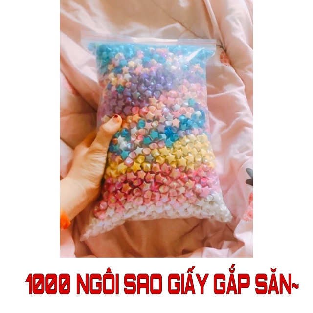 1000 NGÔI SAO GIẤY XẾP THỦ CÔNG GẮP SẴN