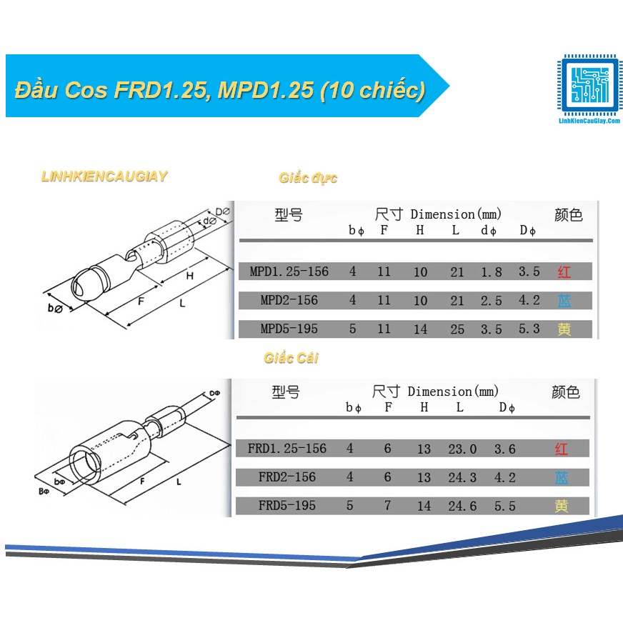 Đầu Cos FRD1.25, MPD1.25