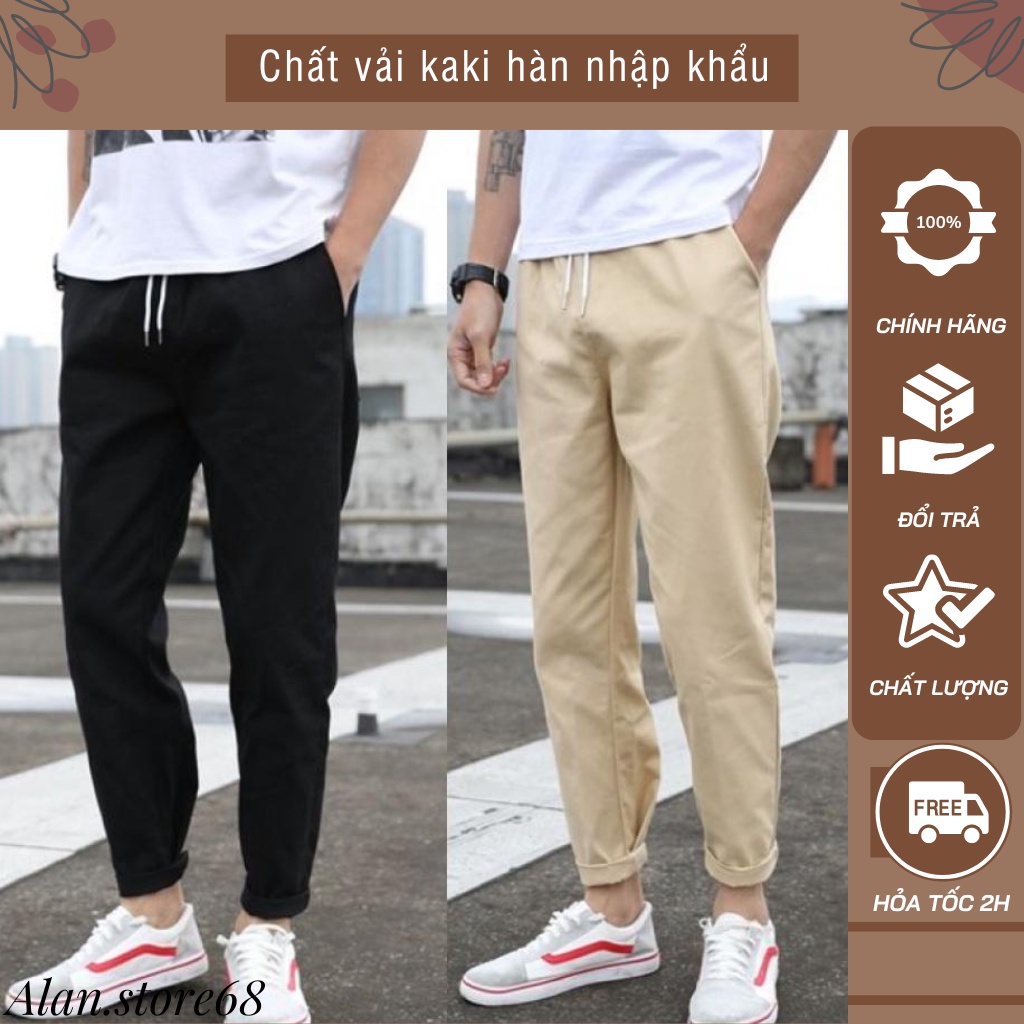Quần baggy kaki nam, quần kaki nam vải nhập khẩu cao cấp